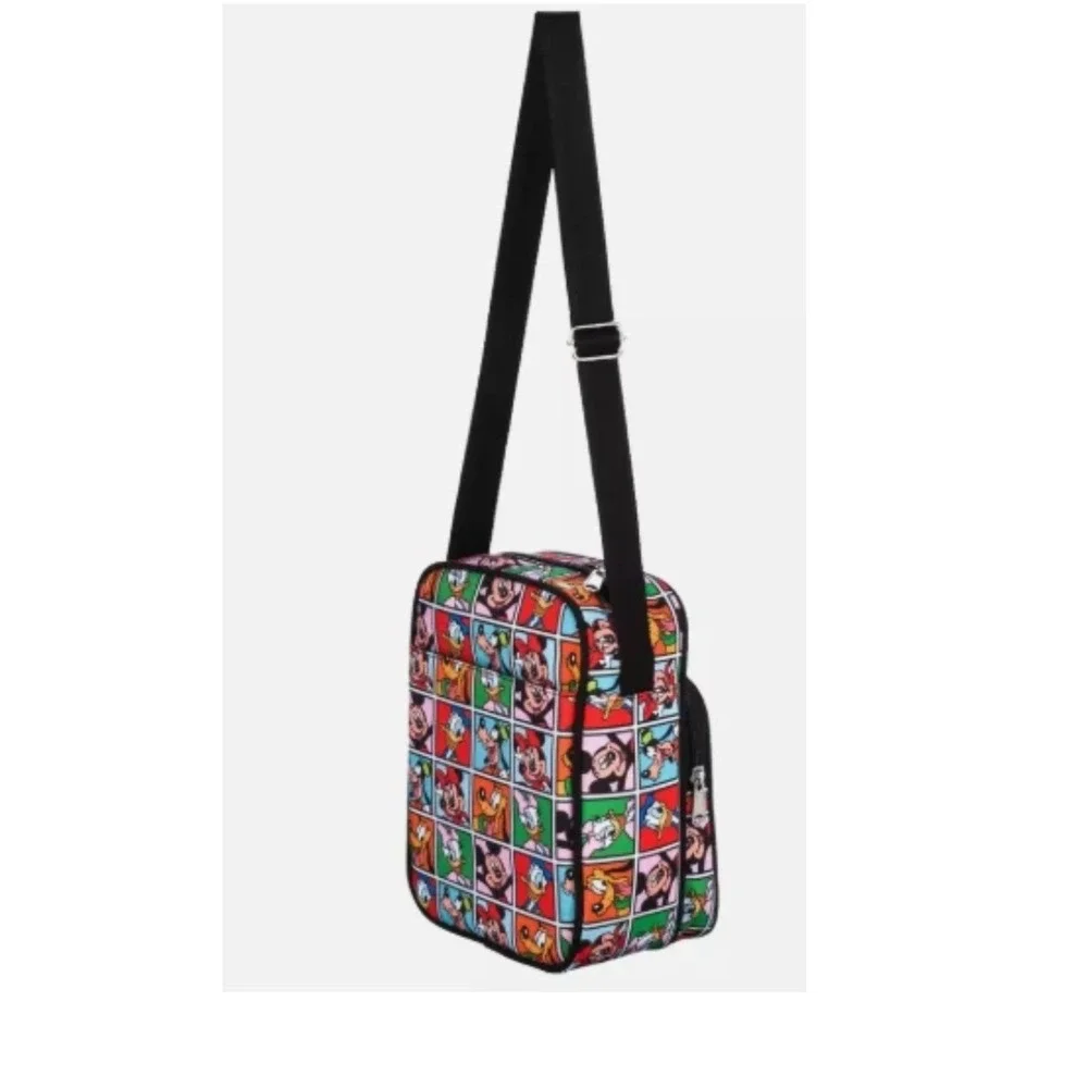 Disney‎ Parks Mickey & Friends Character Canvas Crossbody Bag Multicolor NWOT